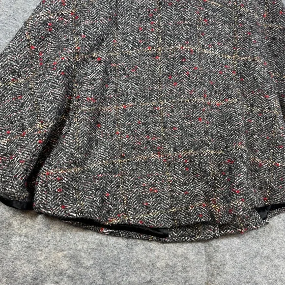 Toni T Gray Tweed Cape Jacket Size 3X Wool Alpaca Blend Button Front Poncho Coat - Picture 15 of 16